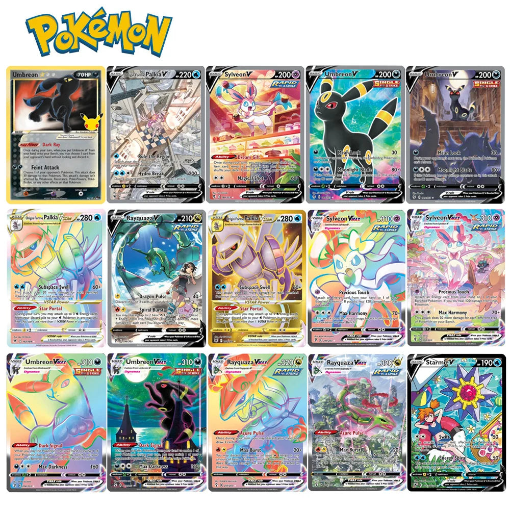 Pokémon Sword-shield Single Holographic Cards Origin Forme Palkia Umbreon Starmie Game Collection Cards PTCG Proxy Cards Pokémon Sword-shield Single Holographic Cards Origin Forme Palkia Umbreon Starmie Game Collection Cards PTCG Proxy Cards